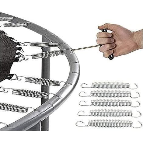Uppsättning med 20 robusta galvaniserade stålfjädrar för studsmatta för utmärkt studs, 14 cm