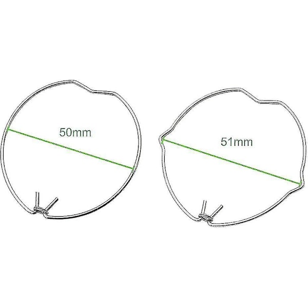 30-pack fjäderlåsringar för GU10 MR16-lampor, 50 mm diameter, för infällda downlights, LED- och halogenlampor