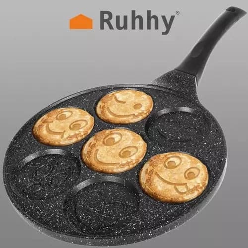 Pancake Pan 26 cm 7 Compartments Non-Stick Ceramic for Induction/Gas/Electric