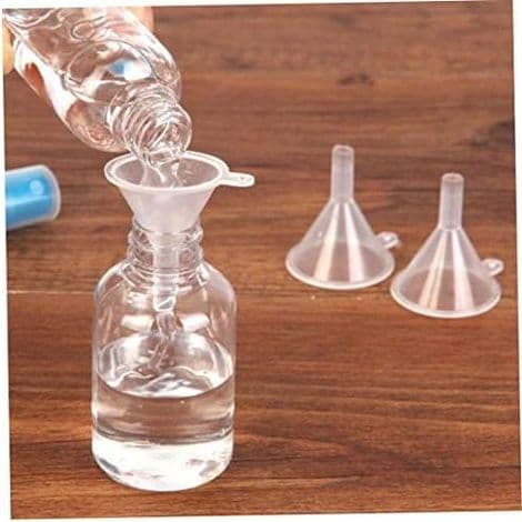 Liten Mini Klar Plasttratt för Parfymflaskor, Oljor och Prover -