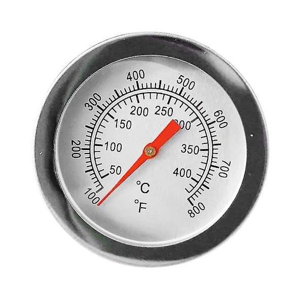 400 Grilltermometer BBQ Røykovn Temperaturmåler Rustfritt Stål