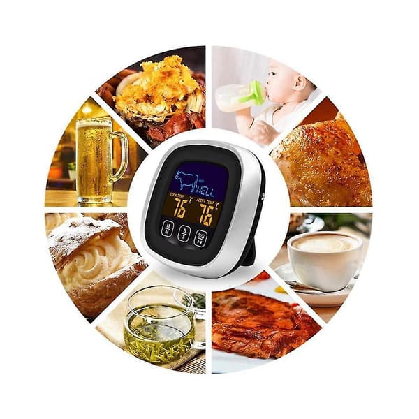 Digital Kötttermometer för Grillning, Ugn och BBQ med Timer och Temperaturalarm