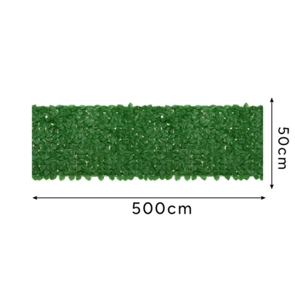 Artificial Hedge Privacy Screen Balcony 5 m x 0.5 m Green PP
