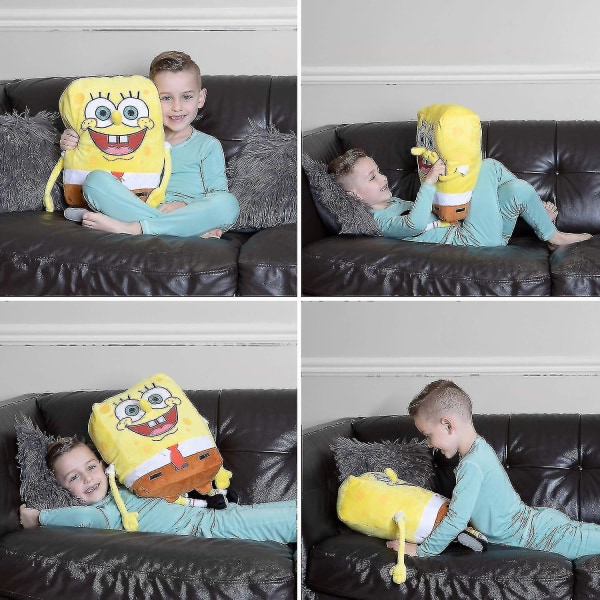 SpongeBob barnsängkläder Supermjuk plysch, kramkudde Buddy, One Size, av Franco