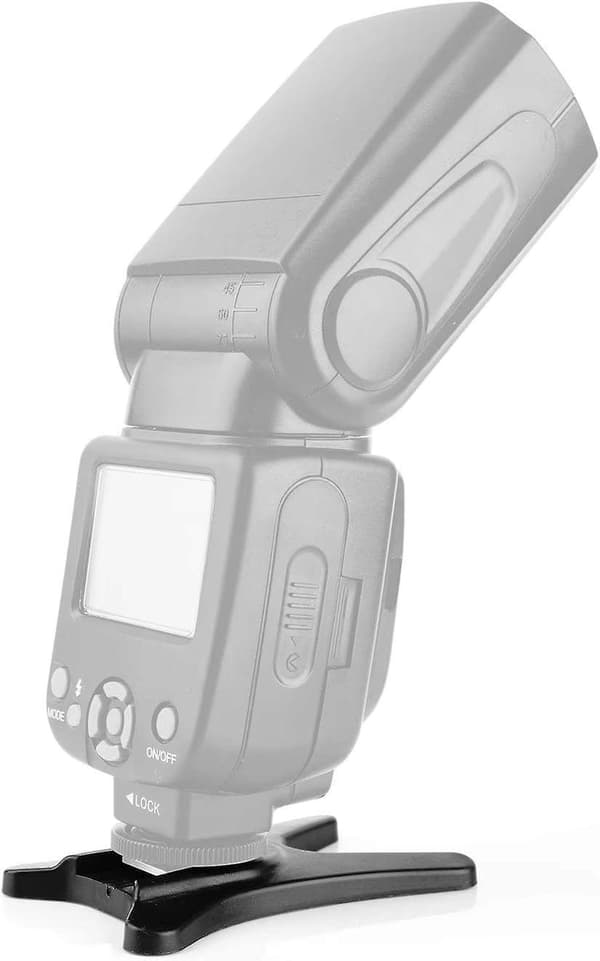Kamera Blitz Stativ Blitz Speedlight Hotsko Montering Stativ Med Metal Tripod Gevind (4 stk, Sort)