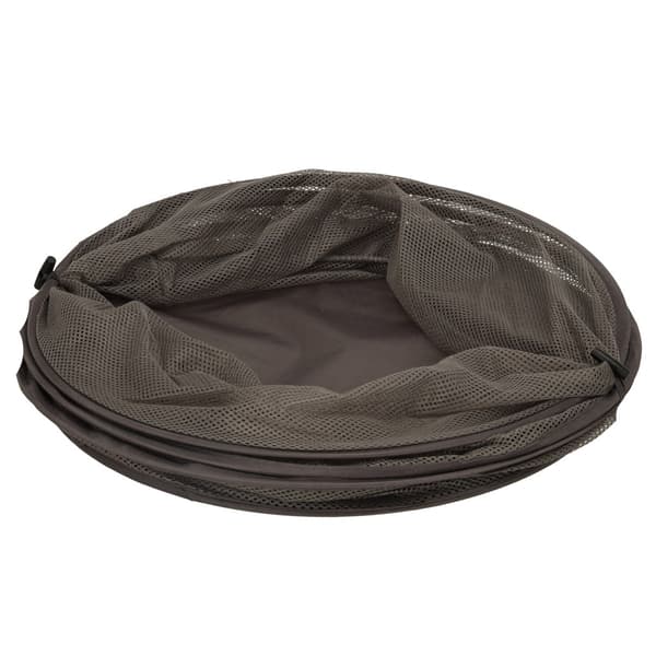 Foldable Mesh Laundry Basket 77 L with Drawstring Grey 43x53 cm