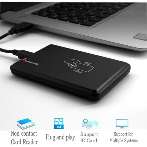 13,56MHz RFID IC Smart Card Reader USB Kontaktfri Nærhetskortleser USB Plug