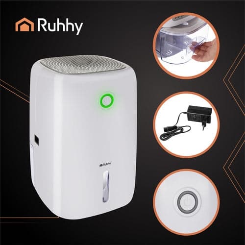 Dehumidifier 800 ml tank 330 ml/day 30 dB automatic shutdown
