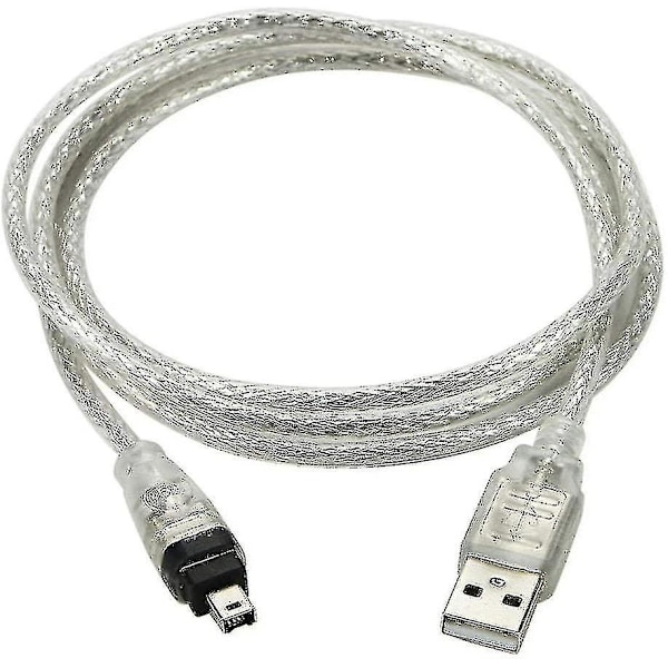 Cy USB Hann til Firewire IEEE 1394 4-pin Hann iLink Adapterledning Kabel for DCR-TRV75E DV 1m USB Firewire Kabel