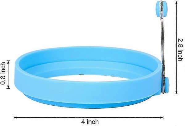 4 stk. Silikon Eggering, Eggeringer Non-Stick, Eggekokerringer, Pannekakeringer