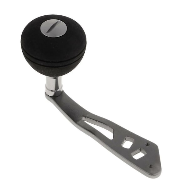 Universaali kalastuskelan kahva vasen / oikea Baitcasting-keloille (musta + hopea) (2 kpl)
