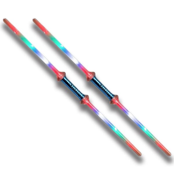 2-pak - Dobbelt Lasersværd / Sværd med Laser - 75cm