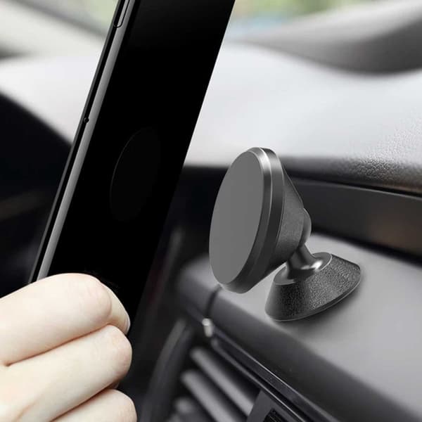 360 Roterbar Mobilholder med Selvklæbende Magnet Bilholder Sort