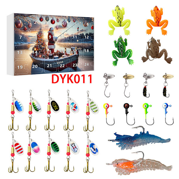 Julekalender Fiskeri Tælling Blind Box Fiskesæt Fiskeri Elsker Gave-DYK011