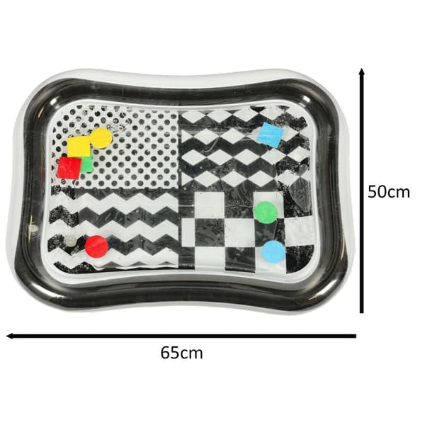 Oppustelig vandlegemåtte til mavetræning baby 65x50 cm 0+