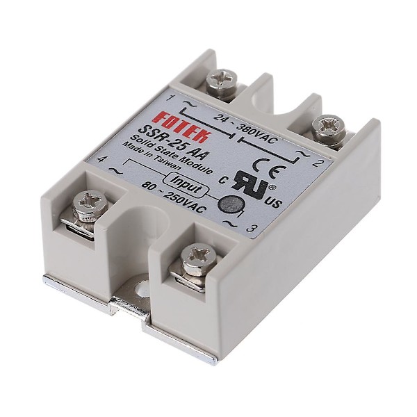 Kiinteän tilan relemoduuli SSR-25 AA 25A 250V 80-250V AC-tulo 24-380V AC-lähtö