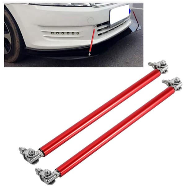 1 par 20 cm støttestenger for bilfrontfanger, støttestang for bilmodifikasjon (rød)