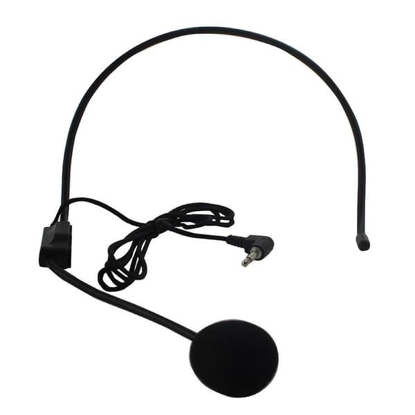 3,5 mm kablet hodetelefonmikrofon, hodebånds-mikrofon for stemmeforsterker høyttaler
