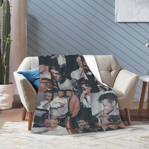 .Liam Music Payne Tæppe Flannel Tæpper Sengtæppe Til Alle Sæsoner Hjemmeindretning Værelsesindretning 50\"x40\"-Sort-40\"x30\"