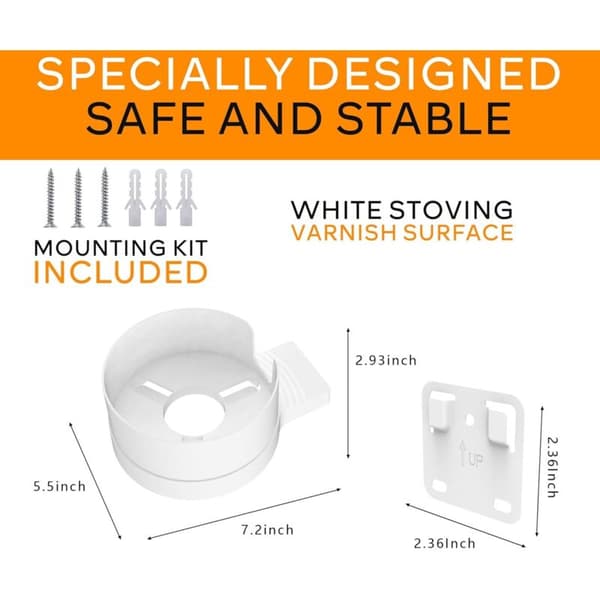 Tp Link Deco Be65 / Be85 / Be95 Mesh System Wifi 7 Enkel Och Robust Väggfäste Tp Link Deco Be65 / Be85 / Be95 Med Kabelhantering (Vit, 3