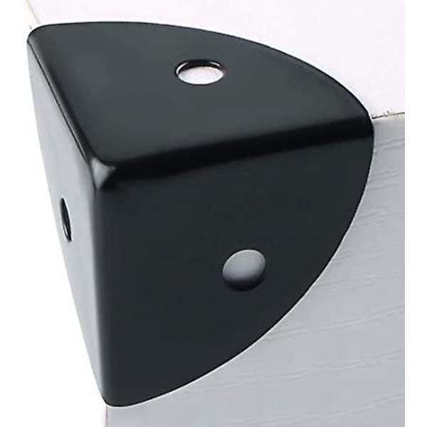 Metalhjørnebeskyttere, Sort Rustfrit Stål Metalhjørnebeskyttere, 8 Pak