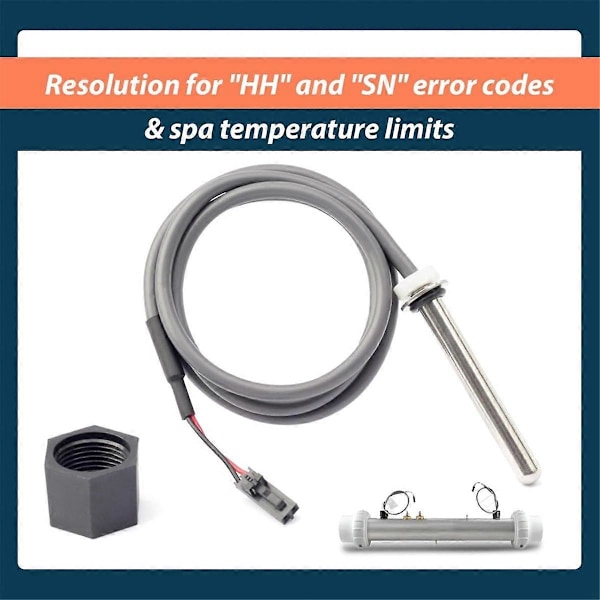 Badkarssensor för Spa-värmare M7-system med 24-tums kabel Temp/Hög gräns, Badkarssensor ersätter för 30042 30382