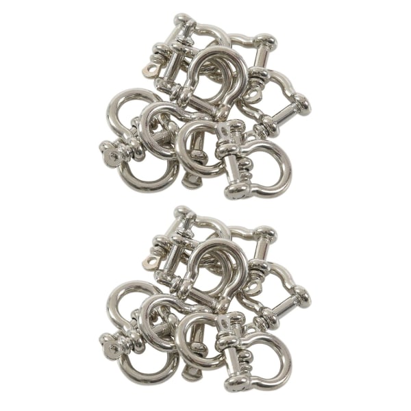 20 stk O-formet rustfritt stål ankerlås for utendørs tau paracord armbånd spenne