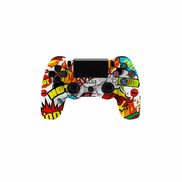 Trådlös handkontroll för PS4/Pro/PS3/Slim/PC/Steam, Bluetooth-handkontroll, Joystick, Stöder 6-Axis, Vibration, Touch Click