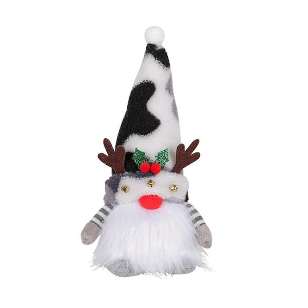 Jul Tomte Docka Horn med Ljus Rudolph Docka Lysande Dvärg Ornament för Hem Jul Nyår