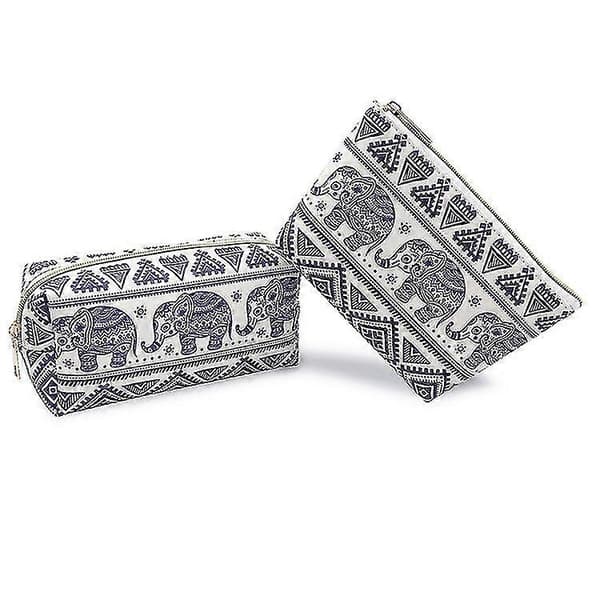Stor Makeup Taske Lynlåspose Rejse Kosmetik Organizer Til Kvinder (elefant, Stor)