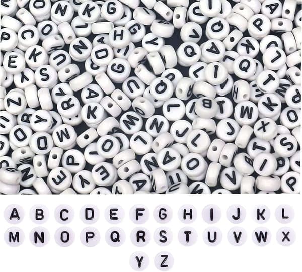 DIY Perleboks med Bogstavsperler – 1400 Perler + Elastisk Tråd