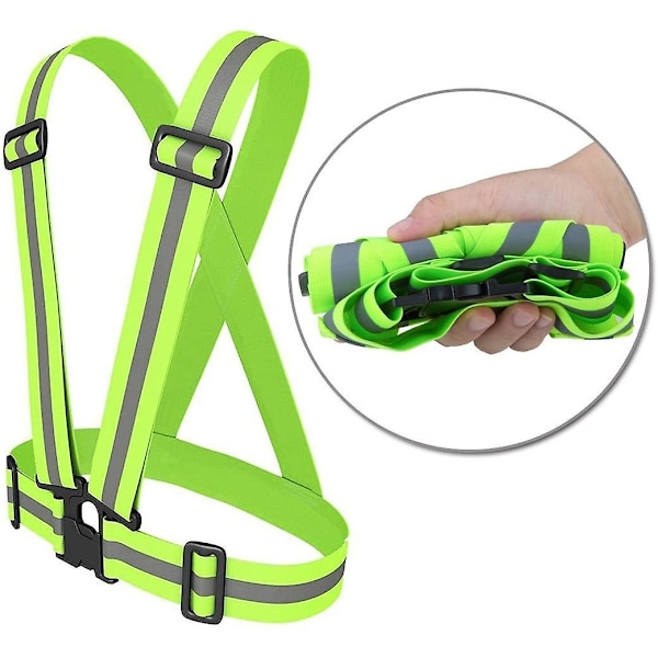 Reflekterande Väst Fluorescerande Säkerhet, Hög Synlighet, Justerbar Elastisk, Midjeband