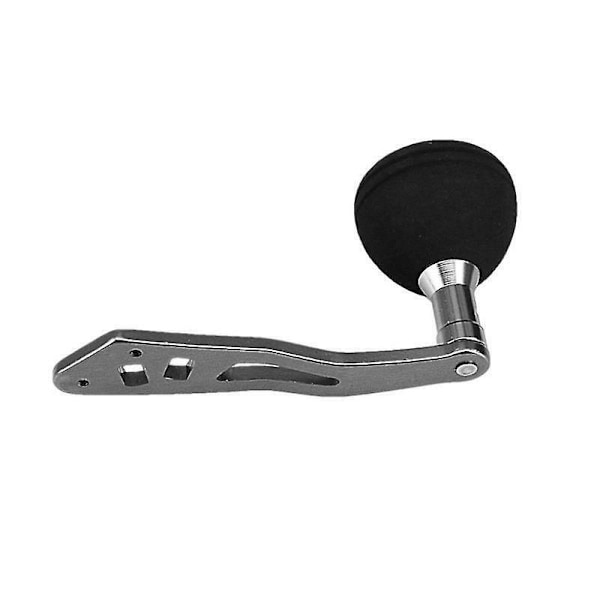 Universaali kalastuskelan kahva vasen / oikea Baitcasting-keloille (musta + hopea) (2 kpl)