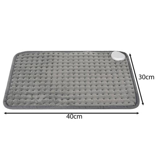 Electric heating pad 40x30 cm 75W 10 settings timer washable grey