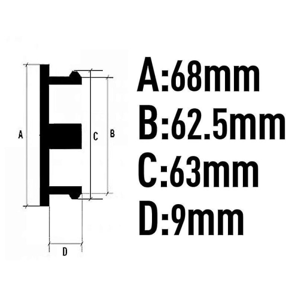 4 stk/sett 8 farger 68mm Oz Racing Bilhjul Senternavkapsler Bil Ombygget Emblem Logo Støvtett Deksel, farge 8