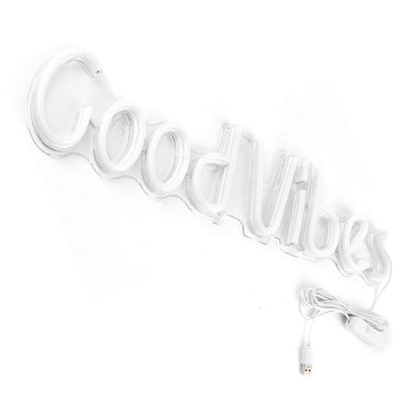 Good Vibes Neonskylt USB-driven för Sovrum Bar Pub Hotell Party Konstdekoration