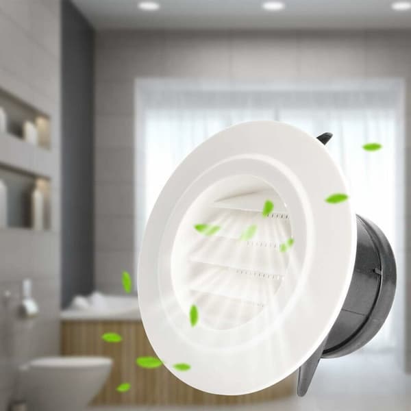 75mm Ventilationsutlopp med Skyddsgaller - ABS (ø75mm)
