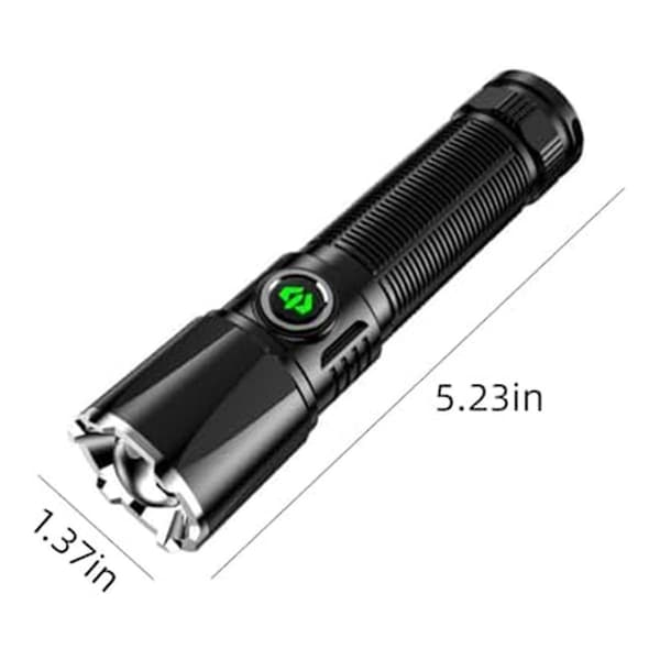 LED-taskulamppu, zoomattava ladattava taskulamppu 4 tilalla, tehokas kädessä pidettävä taskulamppu