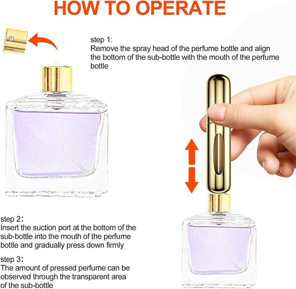 2X Perfume Atomizer 8 ml Perfume Bottle for Travel