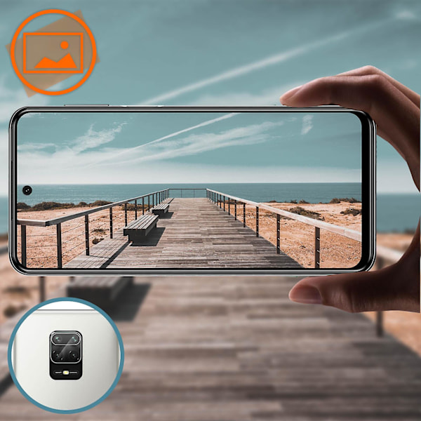 Kameralinsebeskytter til Xiaomi Redmi Note 9 Pro Max/9 Pro/9s - Hærdet glas, klart