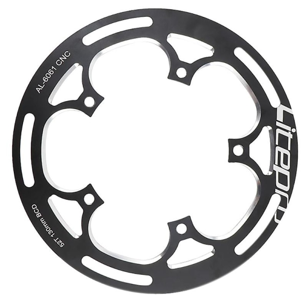 Folding Sykkelkjede Hjulvakt 52T Sykkelkjedehjulbeskytter CNC 130BCD Vaktplate Kranksett Kjedeplate Beskytt Svart