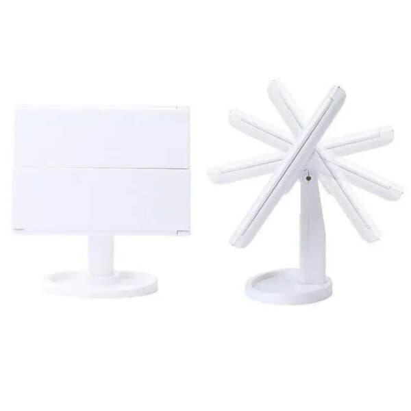 LED Makeup Mirror with Lighting - Tri Fold Make Up Mirror White