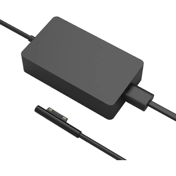 Oplader til Surface Book, 15v 4a 65w Surface Pro Oplader Strømforsyningsadapter, Kompatibel med Microsoft Surface Book Surface Laptop Surface Pro 7 6 5