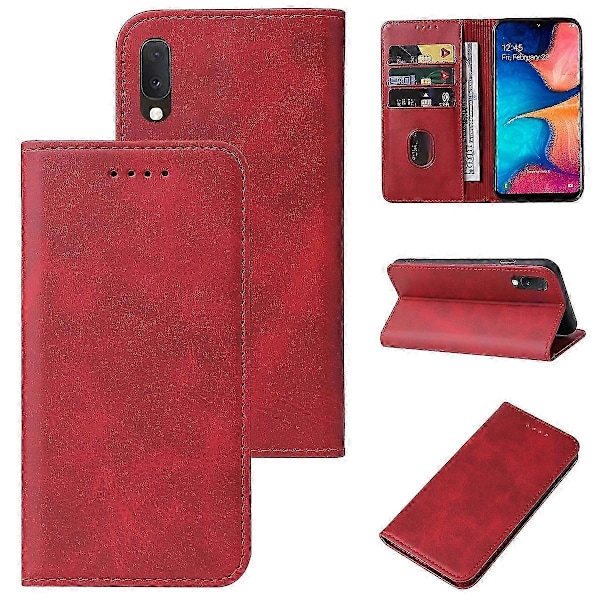 Til Samsung Galaxy A20e Magnetisk Lukning Læder Telefon Cover