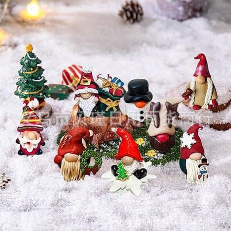 25-26 Julekalender med Nisser, 24 Samlerobjekter i Resin, Nedtælling til Jul