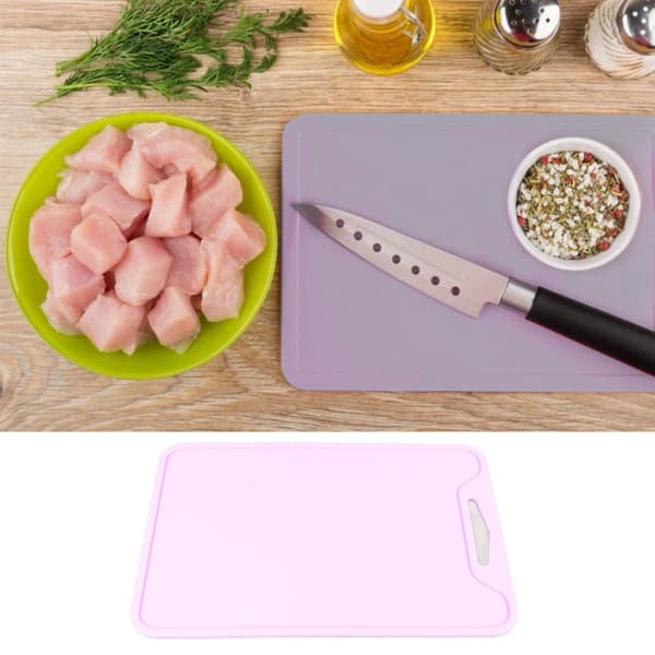 Flexible Silicone Cutting Board for Home Kitchen - Purple