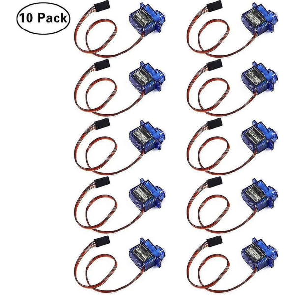 10 stk. Sg90 Mikro Servo Motor Til RC Bil Robot Helikopter Flyvemaskine Fjernbetjening