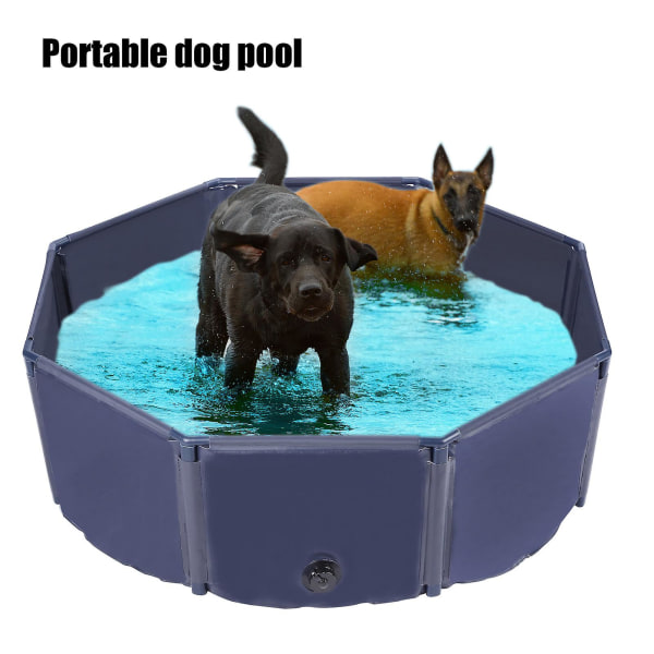 2024 Vikbar hundpool Bärbar pool PVC inomhus- och utomhusbadkar för hundar, katter och barn, L30/120 cm