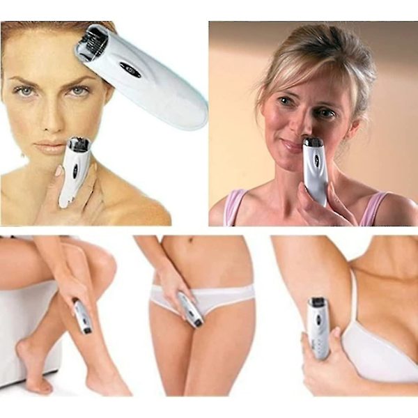 Qiningxia Pincett Ansiktshår R Epilator Enkel Smärtfri Elektrisk Hårtrimning, Vit & Svart, Mium