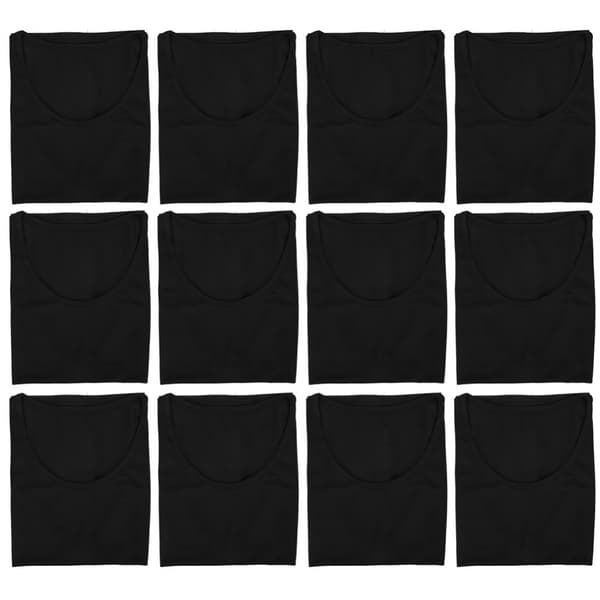 Breathable Black Kids' Soccer Training Vest - 12 Pcs, Small Mesh, Free Size